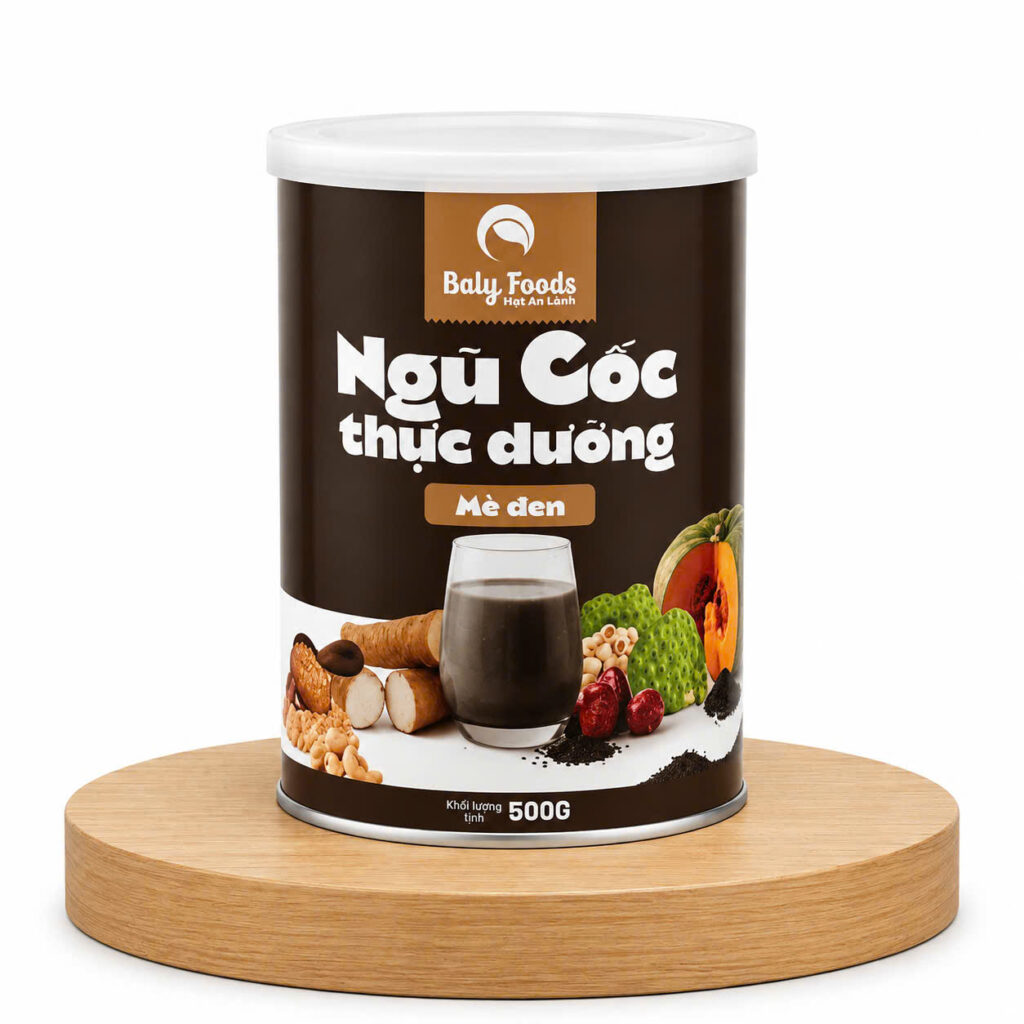 Ngũ Cốc Thực Dưỡng Mè Đen Balyfoods 500g