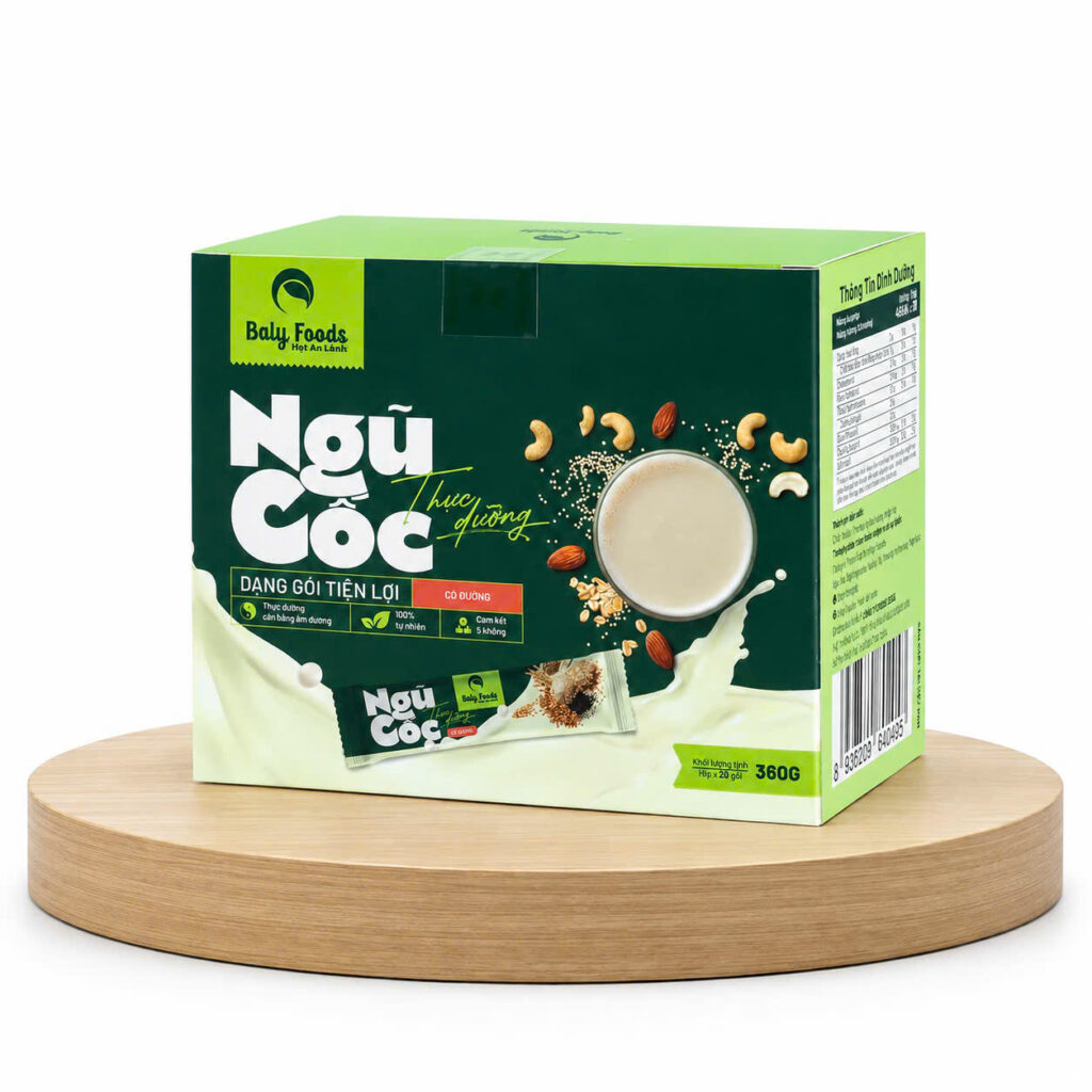 Ngũ Cốc Thực Dưỡng Balyfoods Có Đường Hộp 20 gói x 18g