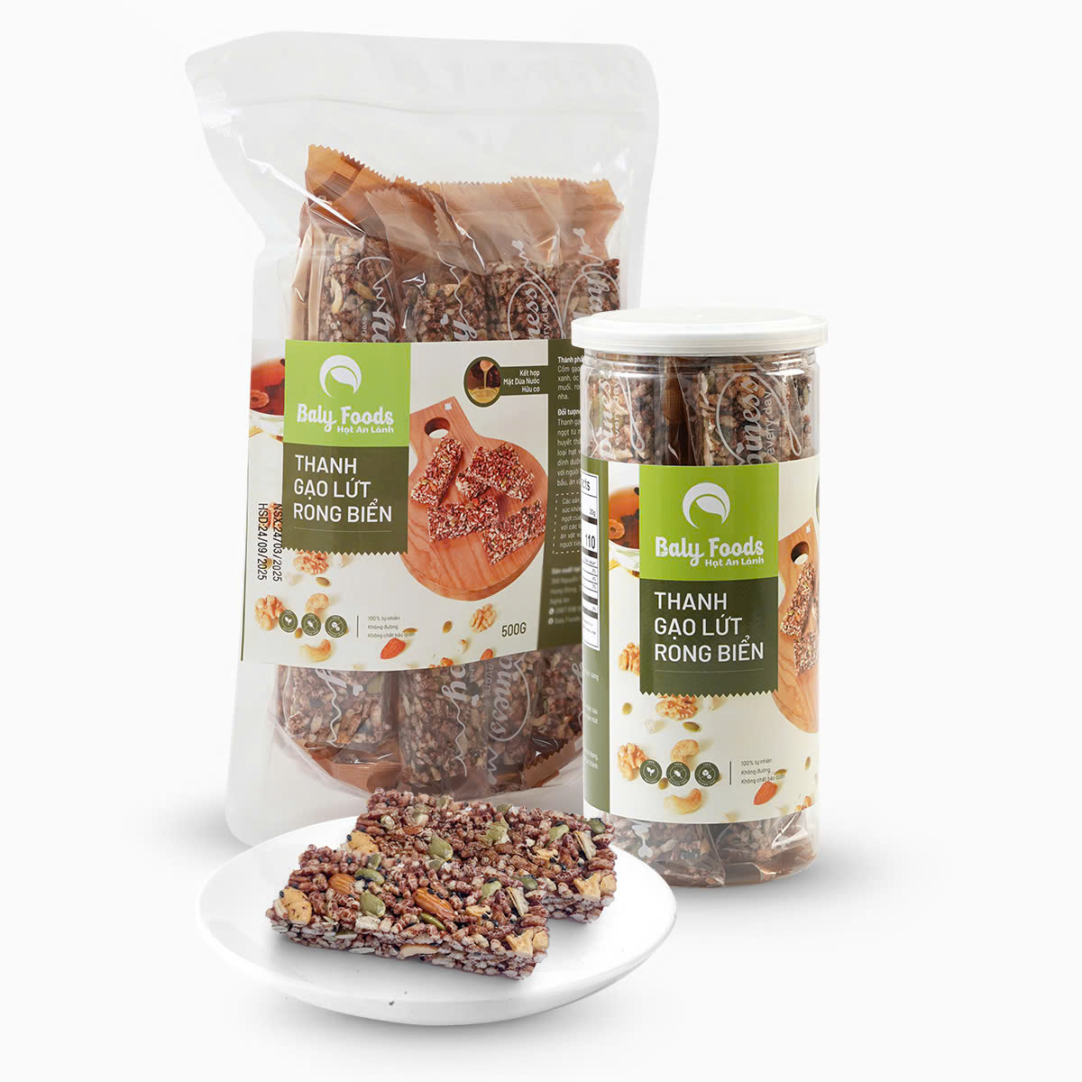 Thanh Gạo Lứt Rong Biển Balyfoods