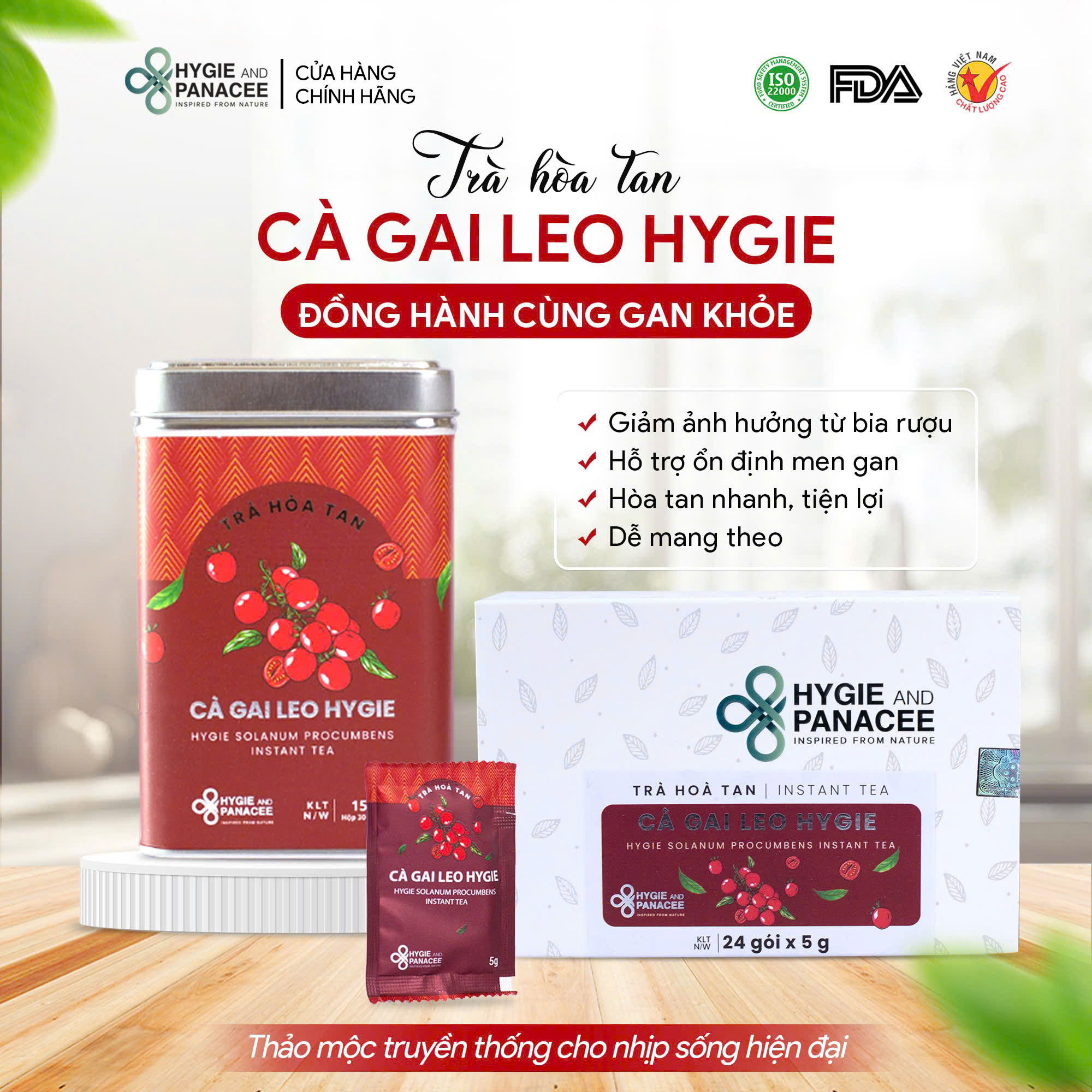 Trà Cà Gai Leo Hygie Bảo Vệ Gan 120g/150g/250g - Ảnh 2