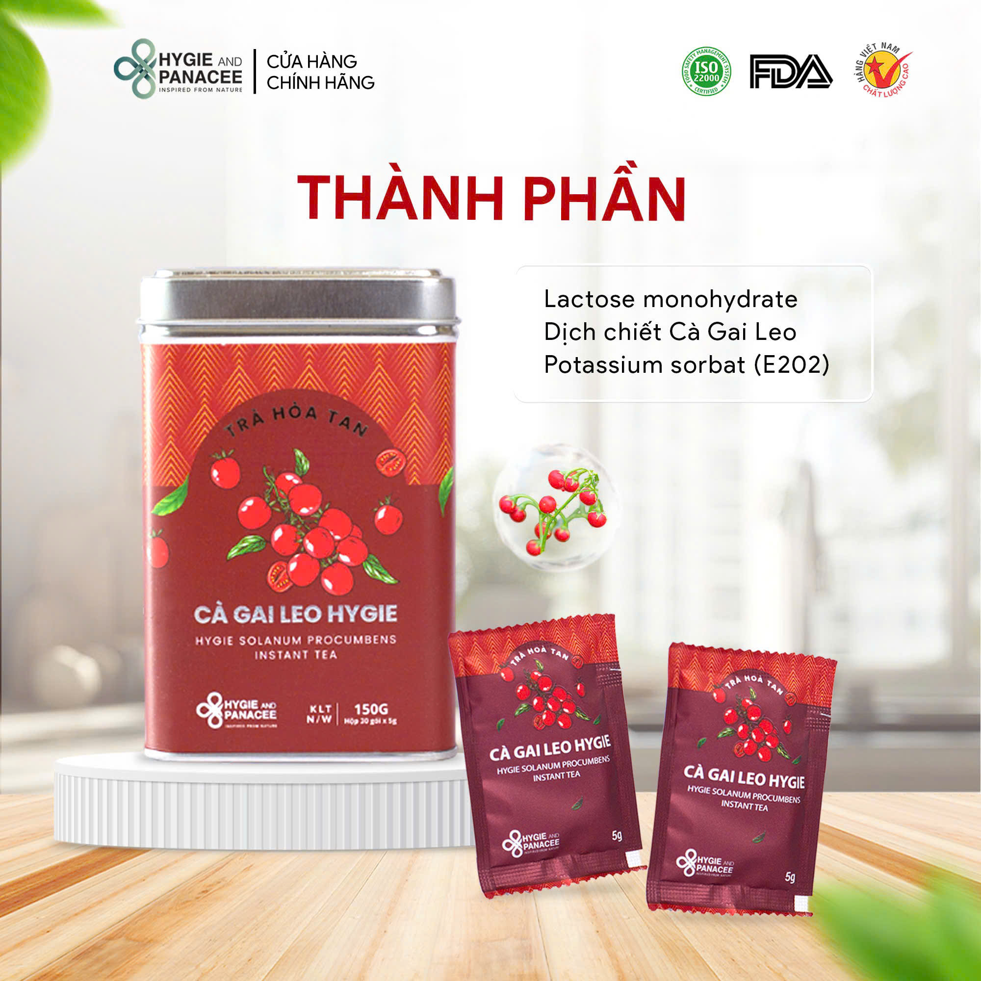 Trà Cà Gai Leo Hygie Bảo Vệ Gan 120g/150g/250g - Ảnh 3