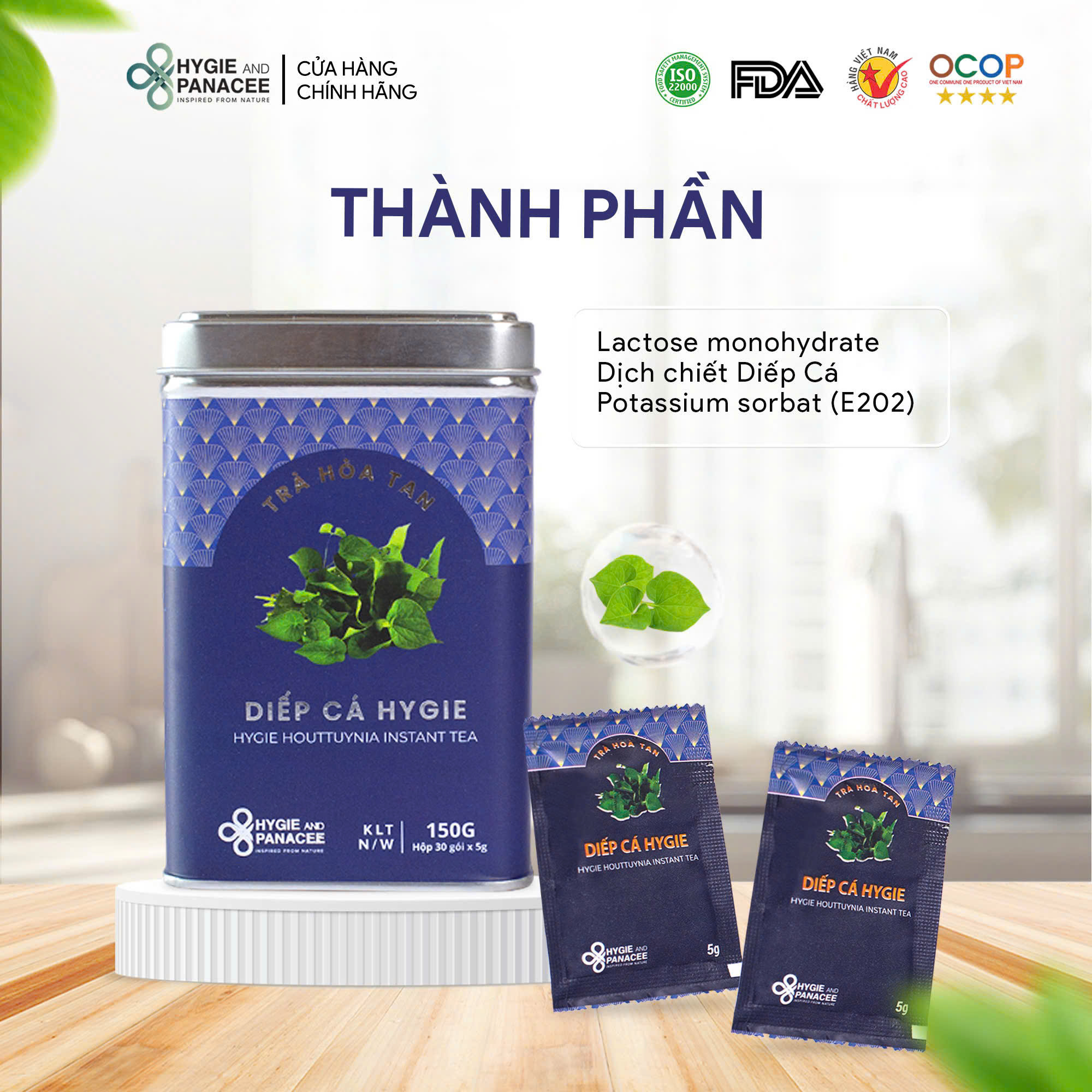 Trà Diếp Cá Hòa Tan Hygie 120g/150g/250g - Ảnh 3