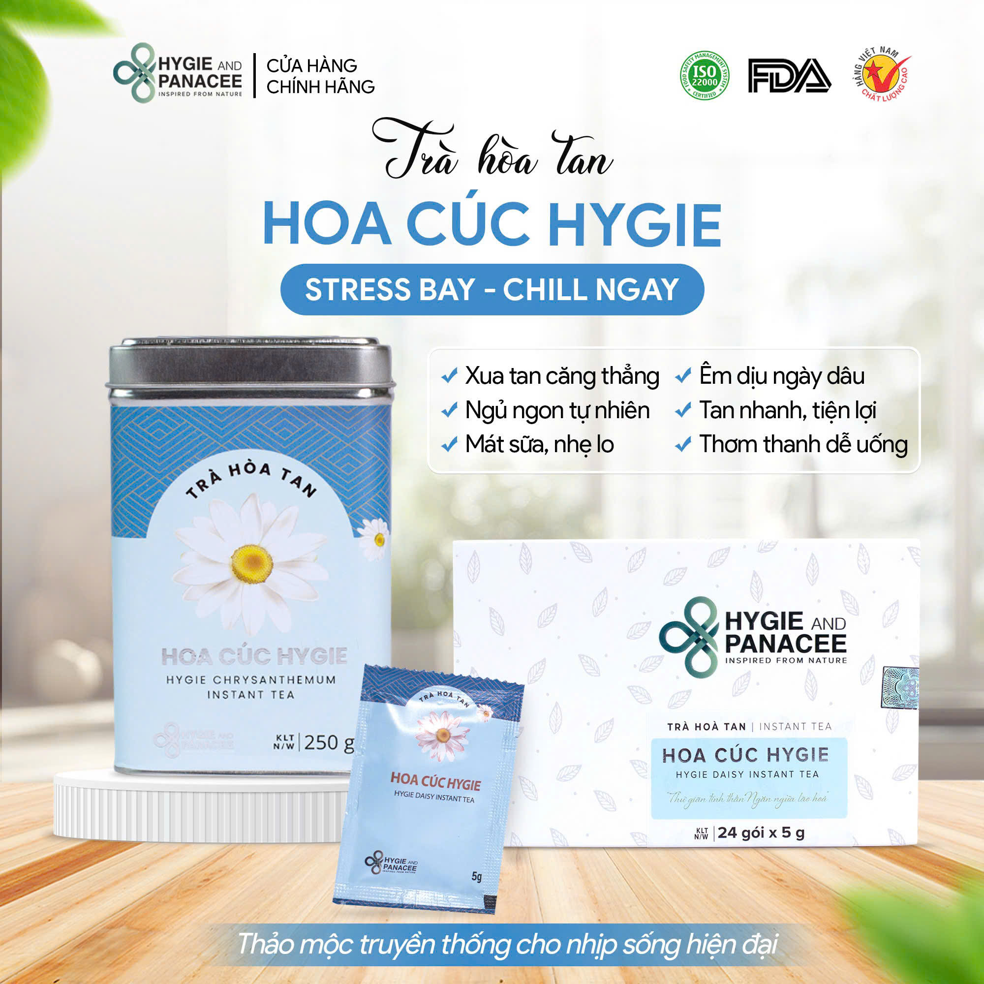 Trà Hoa Cúc Hòa Tan Hygie 120g/150g/250g - Ảnh 2