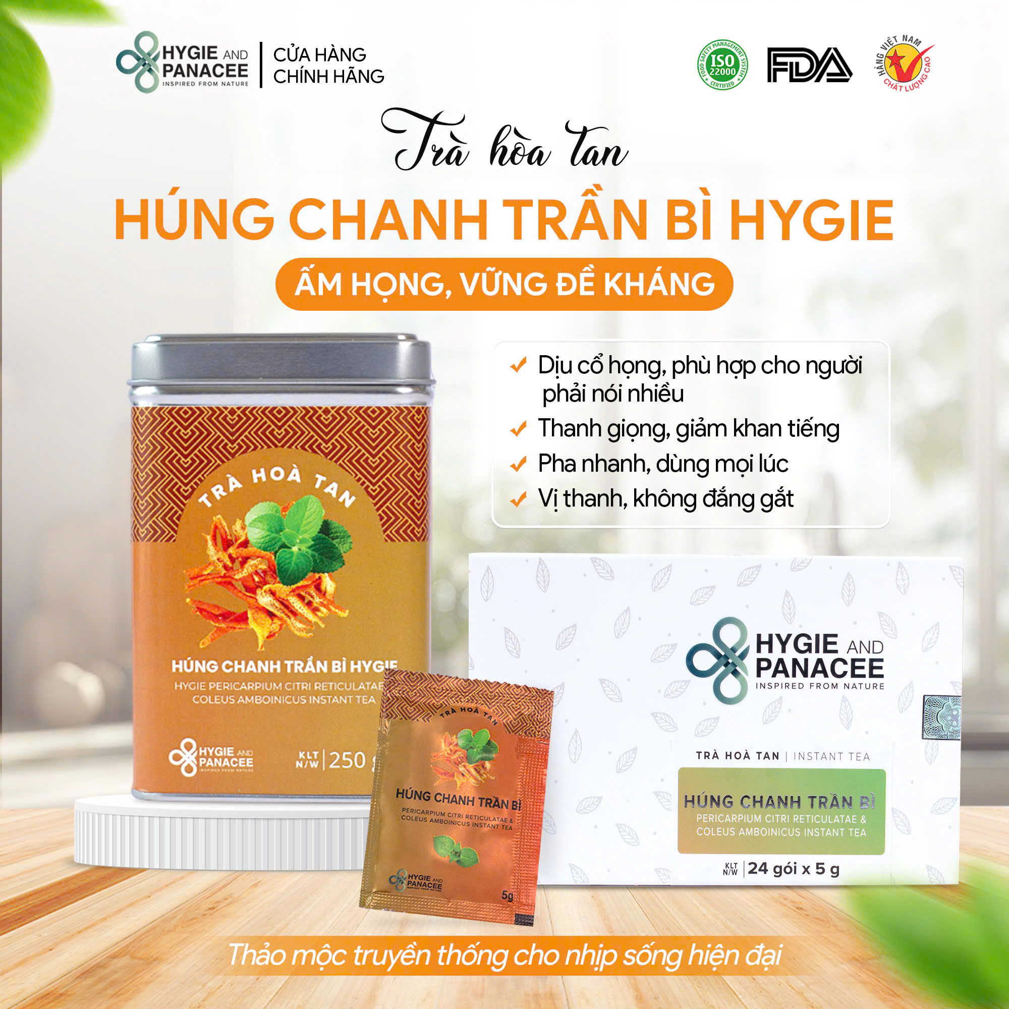 Trà Húng Chanh Trần Bì Hygie 120g/150g/250g - Ảnh 2