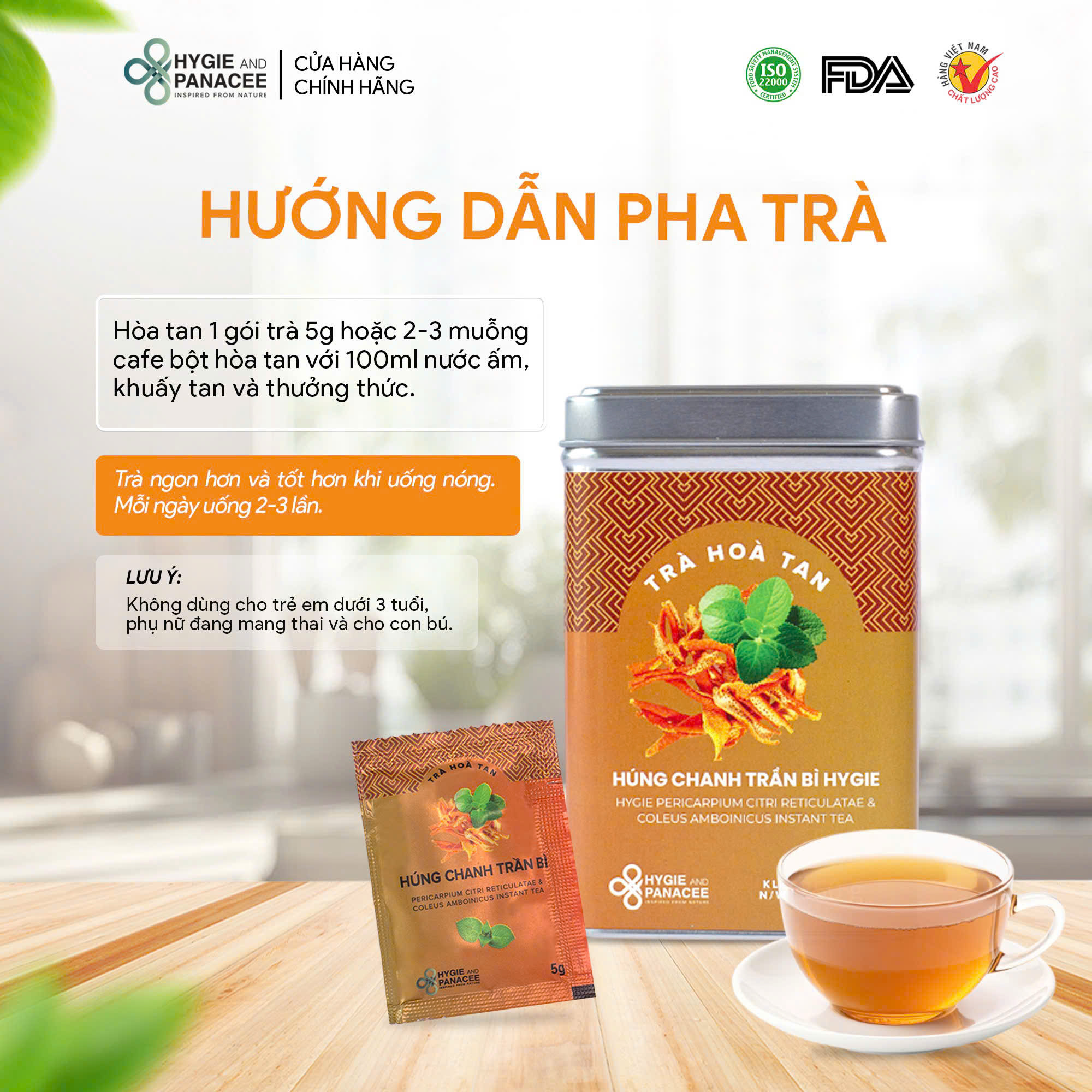 Trà Húng Chanh Trần Bì Hygie 120g/150g/250g - Ảnh 4