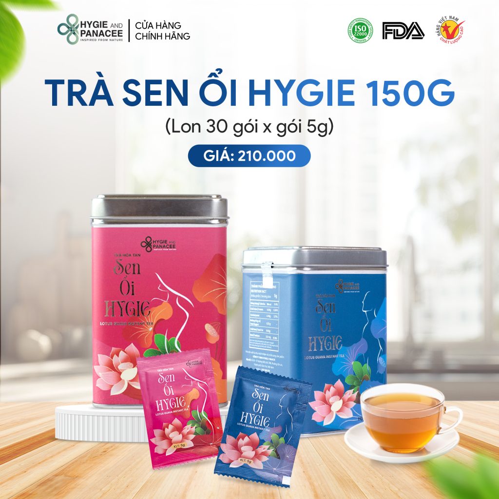 Trà Hòa Tan Sen Ổi Hygie Giúp Vóc Dáng Thon Gọn 120g/150g/250g - Ảnh 3